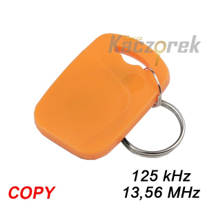 Brelok zbliżeniowy 060 - pomarańczowy - 2w1 - 125 kHz i Mifare 13,56 MHz - do klonowania